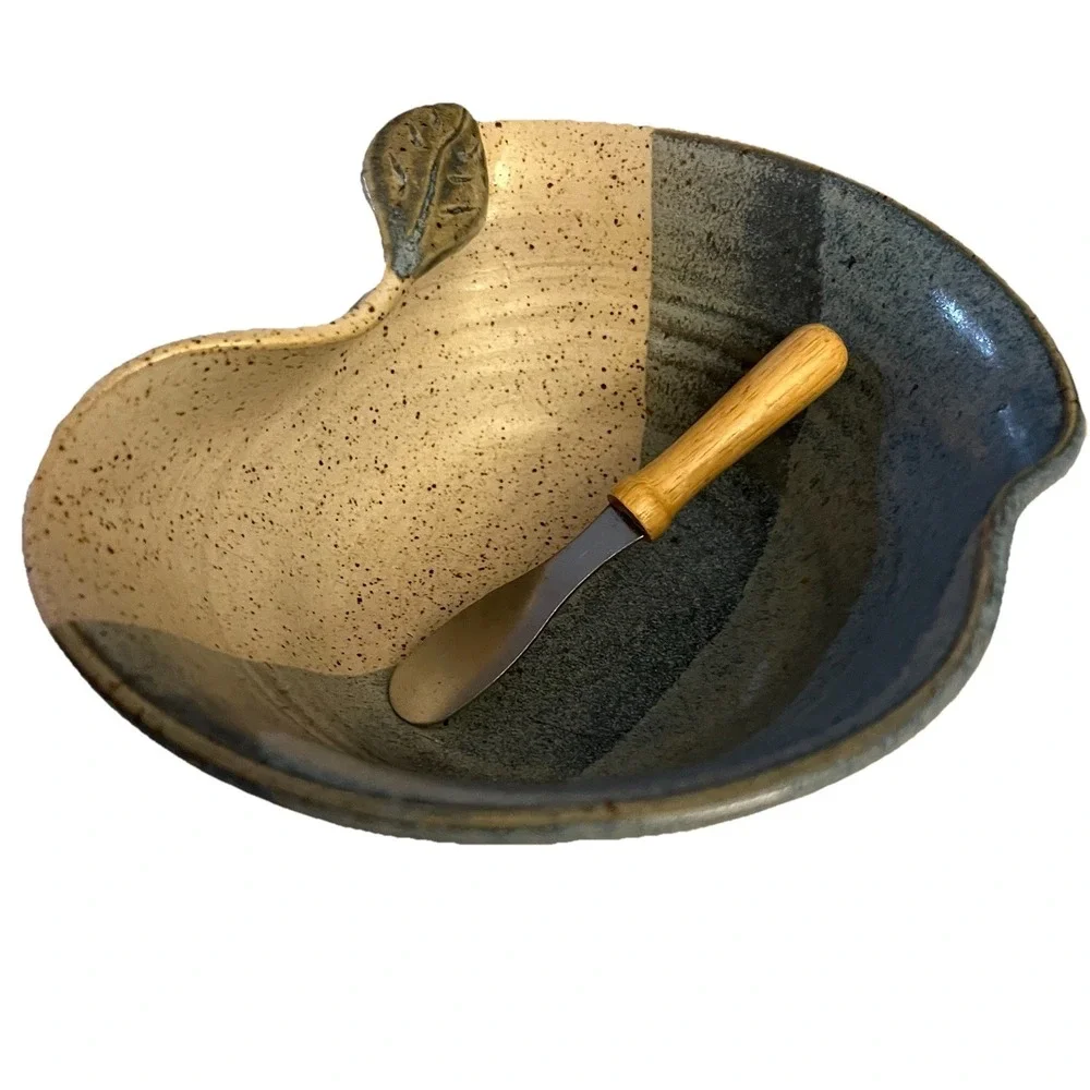 Handmade Ceramic Serving Bowl Designed For Fruit Or Other Snacks Apple Design 6
